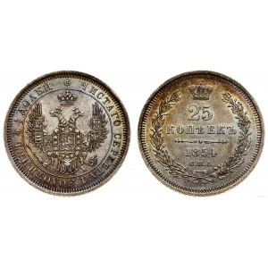 Rosja, 25 kopiejek, 1854 СПБ HI, Petersburg