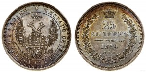 Rosja, 25 kopiejek, 1854 СПБ HI, Petersburg