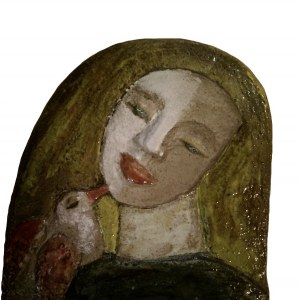 Małgorzata Swolkień, kobieta z ptakiem