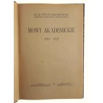Ks. Dr Antoni Szlagowski, Mowy Akademickie 1915-1921