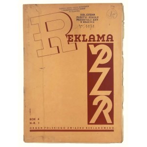 REKLAMA Organ Polskiego Związku Reklamowego Nr. 1 Rok IV 1935 r., Praca zbiorowa
