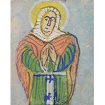 Nikifor KRYNICKI (1895-1968), Para portretów Świętych -Jezus? i Maria?