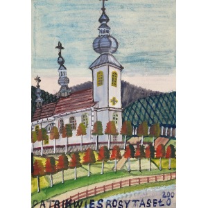 Nikifor KRYNICKI (1895-1968), Kościół z białą fasadą