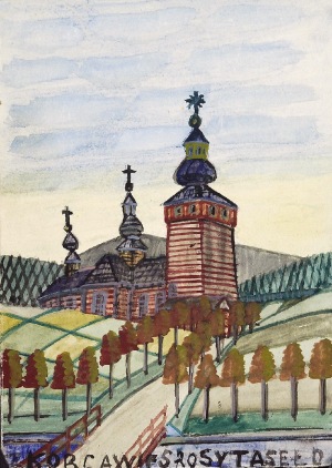Nikifor KRYNICKI (1895-1968), Kościół wśród pól