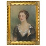 Teodor  AXENTOWICZ (1859-1938), Portret młodej kobiety z perłowym naszyjnikiem