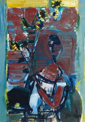 Zygmunt Józef MENKES (1896-1986), Kobieta z kwiatami, ok. 1948-50