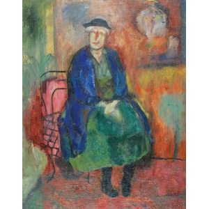 Stefania ŁAZARSKA [KRAUTLERÓWNA] (1887-1977), W fotelu