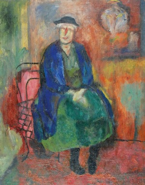 Stefania ŁAZARSKA [KRAUTLERÓWNA] (1887-1977), W fotelu