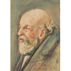 Antoni KOZAKIEWICZ (1841-1929), Głowa starca - Albert Chmielowski (?)