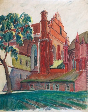 Ignacy PINKAS (1888-1935), Widok na kościół