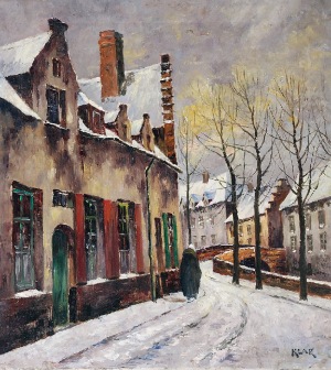 Artur KLAR (1895-1942), Miasteczko zimą