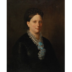 Malarz nieokreślony, zachodnioeuropejski, 2 poł. XIX w., Portret damy