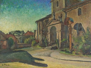 Henryk PLICH (1904-1986), Pejzaż (Kościół)