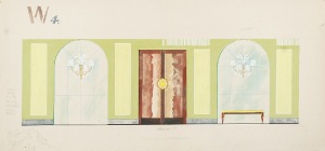 Tadeusz GRONOWSKI (1894-1990), Trzy  projekty wnętrza - W4, 1962