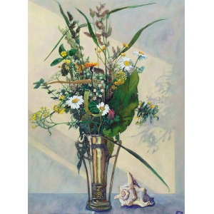 Bożena JĘDRZEJEWICZ-KRZYSIK (ur. 1950), Kwiaty z naszej łąki, 1989