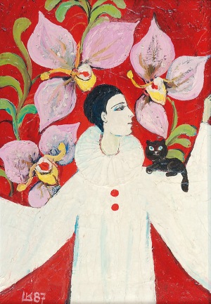 Krystyna LIBERSKA (1926-2010), Pierrot i orchidee, 1987