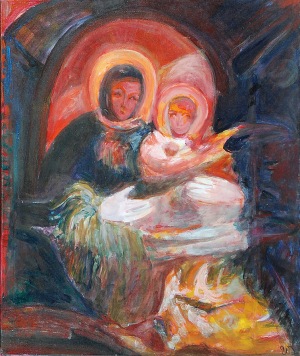 Włodzimierz DAWIDOWICZ (ur. 1940), Motyw religijny - Madonna z Dzieciątkiem