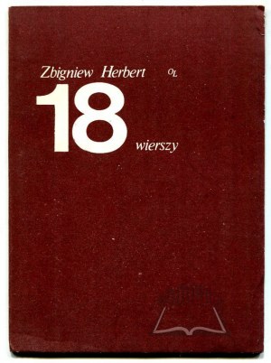 HERBERT Zbigniew, 18 wierszy. (Wyd. 1).