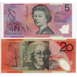 Australia 5 & 20 Dollars 1993 - 1995 (ND)