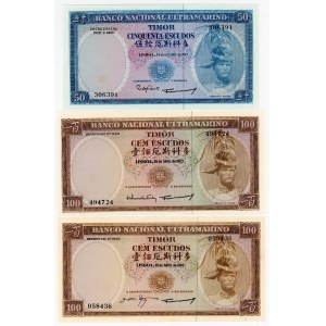 Timor Lot of 3 Notes 1963 - 1967