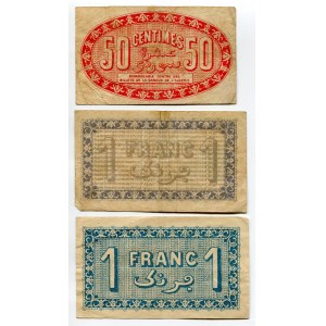 Algeria Chambre de Commerce 50 Centimes & 2 x 1 Franc 1919 - 1921