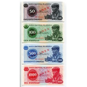Angola Lot of 4 Banknotes 1976 Specimen