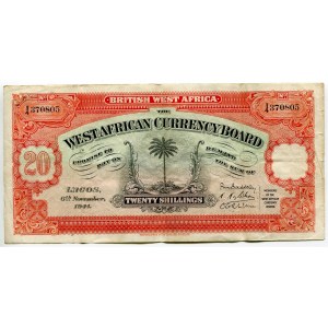 British West Africa 20 Shillings 1941