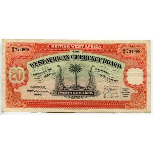 British West Africa 20 Shillings 1949