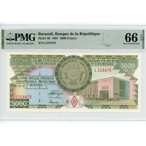 Burundi 5000 Francs 1997 PMG 66