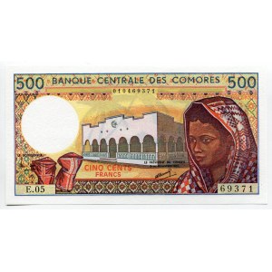 Comoros 500 Francs 1994 (ND)