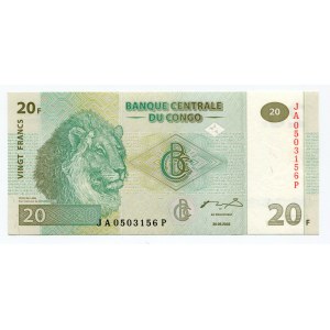Congo Democratic Republic 20 Francs 2003