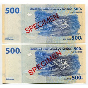 Congo Democratic Republic 2 x 500 Francs 2002 (2004)