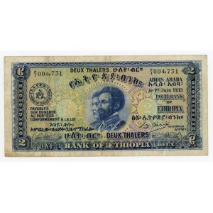 Ethiopia 2 Thalers 1933