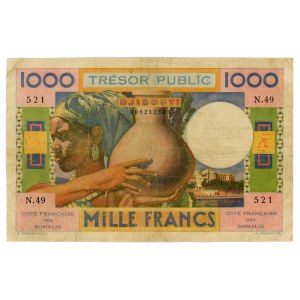 French Somaliland 1000 Francs 1952 (ND)