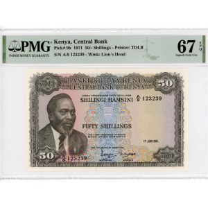 Kenya 50 Shillings 1971 PMG 67