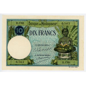 Madagascar 10 Francs 1937 - 1947 (ND)