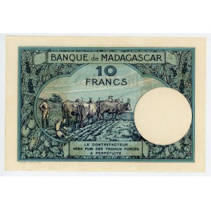 Madagascar 10 Francs 1937 - 1947 (ND)