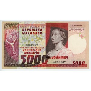 Madagascar 5000 Francs 1974 -1975 (ND)
