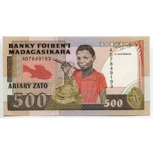 Madagascar 500 Francs / 100 Ariary 1988 - 1993 (ND)