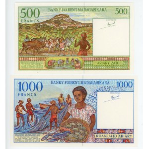 Madagascar 500 & 1000 Francs 1994 (ND)