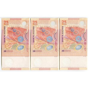 Morocco 3 x 25 Dirhams 2012 AH 1433