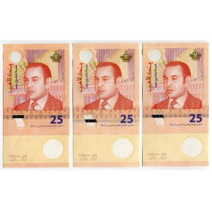 Morocco 3 x 25 Dirhams 2012 AH 1433