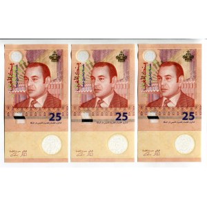 Morocco 3 x 25 Dirhams 2012