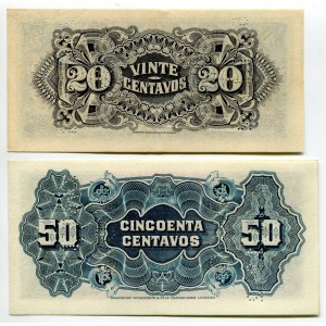 Mozambique Beira 50 & 20 Centavos 1931 - 1933 / 1942 Cancelled