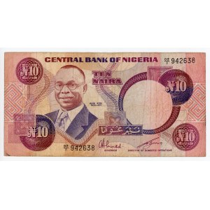 Nigeria 10 Naira 1979 - 1984 (ND) Replacement Note