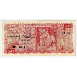 Rwanda - Burundi 50 Francs 1960