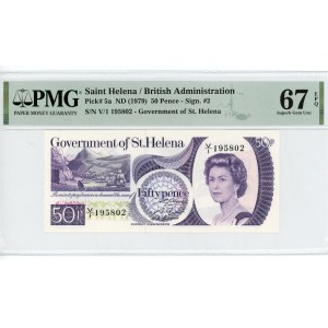 Saint Helena 50 Pence 1979 (ND) PMG 67