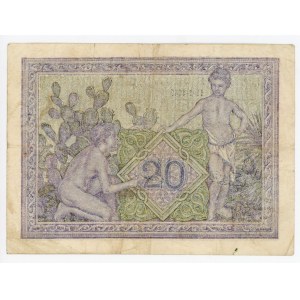 Tunisia 20 Francs 1943 Overprint