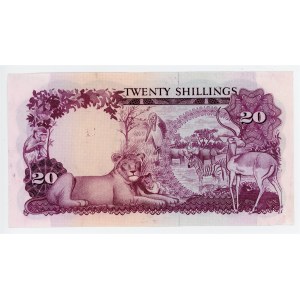 Uganda 20 Shillings 1966 (ND) Error Note