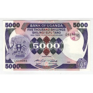 Uganda 5000 Shillings 1986